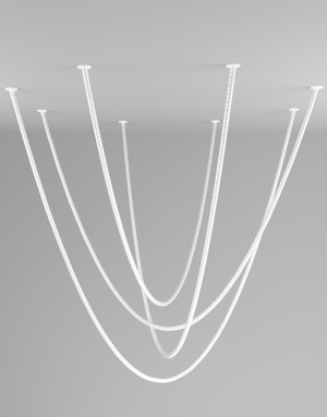 White Modern Chandelier
