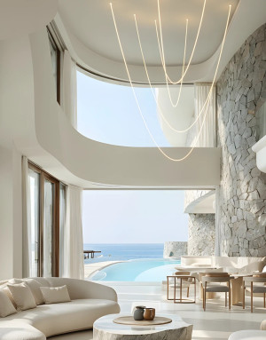 White Modern Chandelier