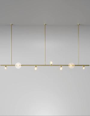 CJ Linear Pendant light for kitchen island, dining table, bar