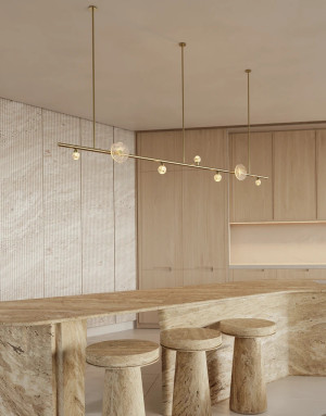 CJ Linear Pendant light for kitchen island, dining table, bar