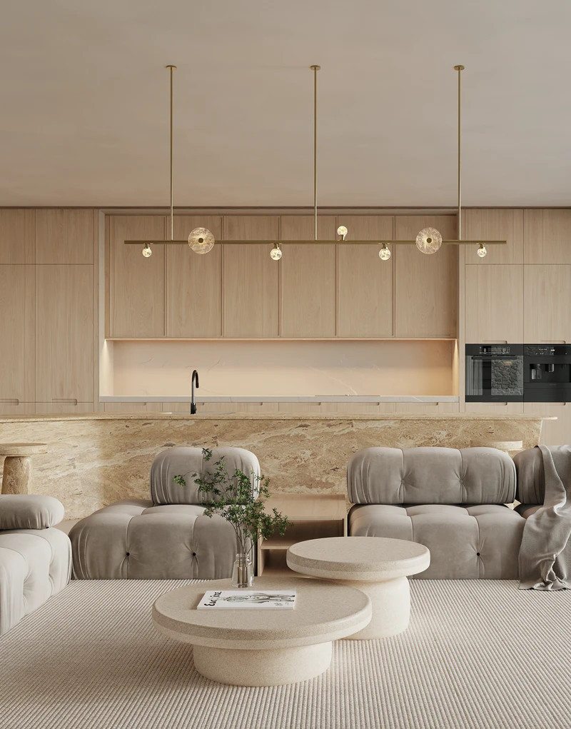 CJ Linear Pendant light for kitchen island, dining table, bar