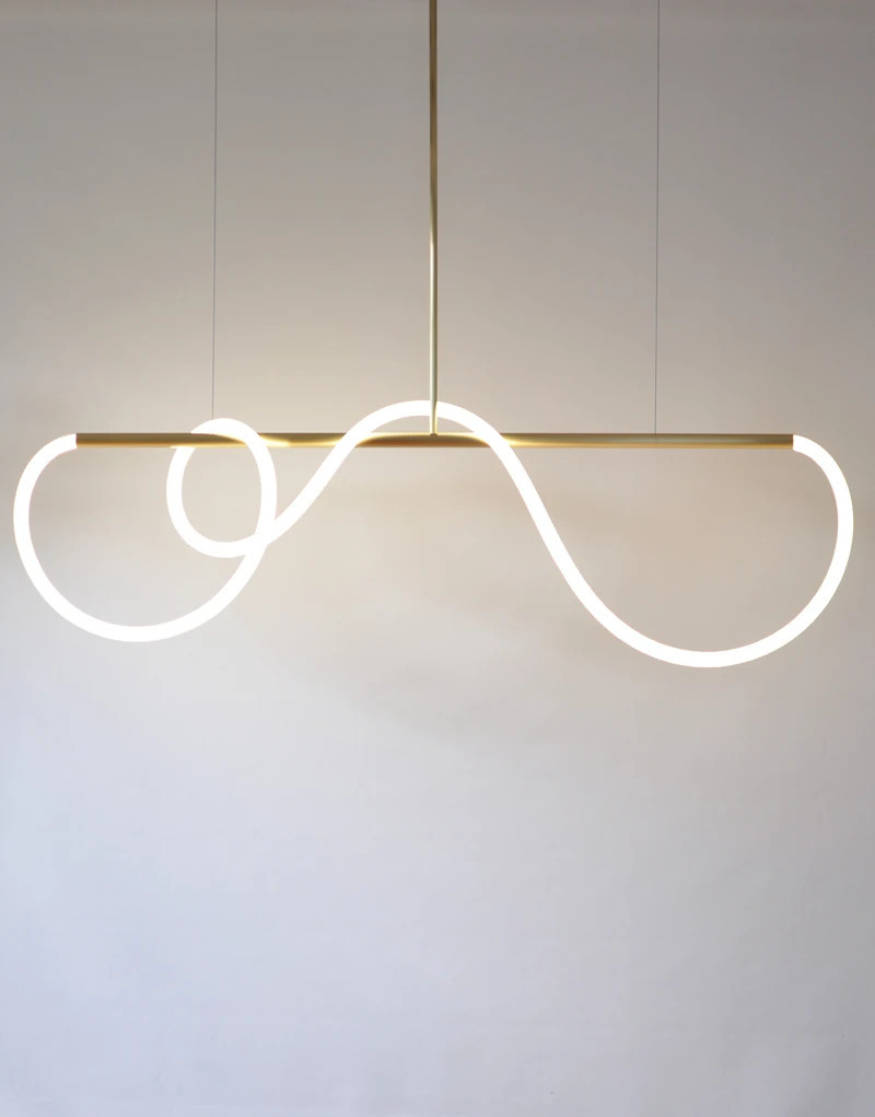 Linear Pendant Light with suspension cables