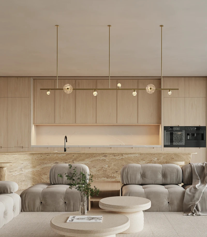 Kitchen Island Pendant Lighting: Quartz Crystal Reimagined for Modern Interiors